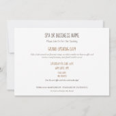 Grand Opening Spa Meditatie Mandala Kalm Marmer Kaart (Achterkant)