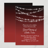 Grand Opening Twinkle Lichten donkerrood Kaart (Voorkant / Achterkant)