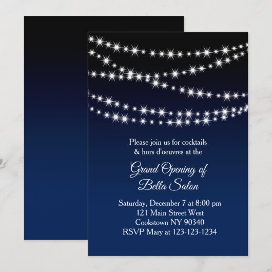 Grand Opening Twinkle Lights marine Kaart (Voorkant / Achterkant)