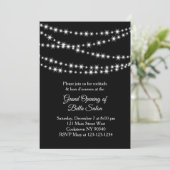 Grand Opening Twinkle Lights zwart Kaart (Staand voorkant)