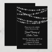 Grand Opening Twinkle Lights zwart Kaart (Voorkant / Achterkant)