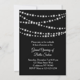 Grand Opening Twinkle Lights zwart Kaart