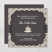 Grand Opening van het koffiehuis Kaart (Voorkant / Achterkant)