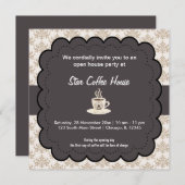 Grand Opening van het koffiehuis Kaart (Voorkant / Achterkant)