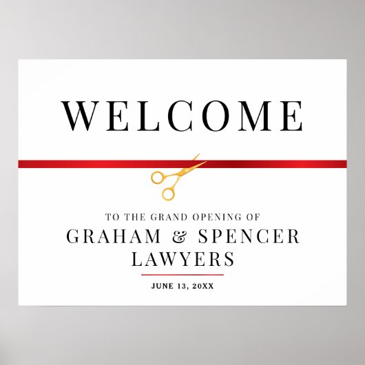 Grand Opening Welcome Sign Poster (Voorkant)