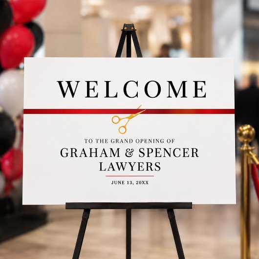 Grand Opening Welcome Sign Poster