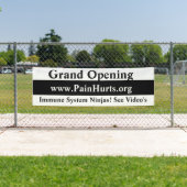 Grand Opening zwart-wit Spandoek (Insitu)