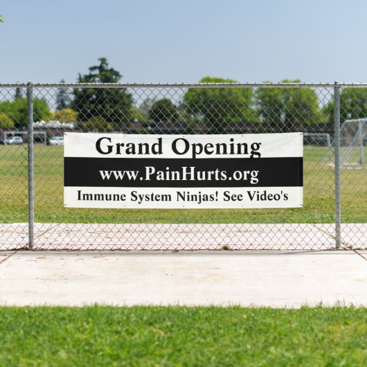 Grand Opening zwart-wit Spandoek (Insitu)