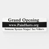 Grand Opening zwart-wit Spandoek (Horizontaal)