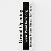 Grand Opening zwart-wit Spandoek (Verticaal)