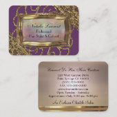 Grand Orchid Round Edge-elegantie Visitekaartje (Voorkant / Achterkant)