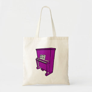 grand paars rechtop piano met muziek.png tote bag