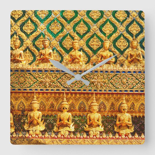Grand Palace in Bangkok, Thailand Vierkante Klok (Voorkant)