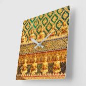 Grand Palace in Bangkok, Thailand Vierkante Klok (Hoek)