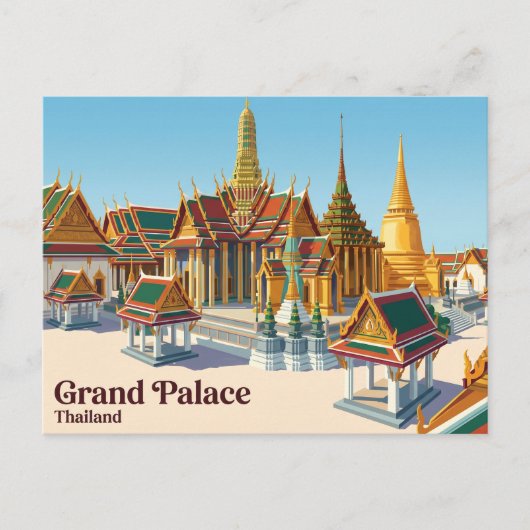 Grand Palace Thailand Briefkaart (Voorkant)