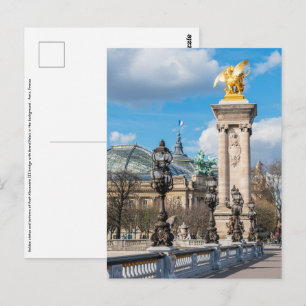 Grand Palais en Pont Alexandre III-brug - Parijs Briefkaart