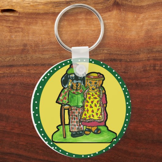 Grand Parent Doxies Sleutelhanger (Voorkant)