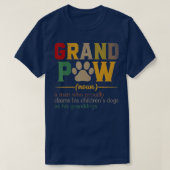 Grand Paw Grandpa Dog Dad Definition Pawpa Fathers T-shirt (Design voorkant)