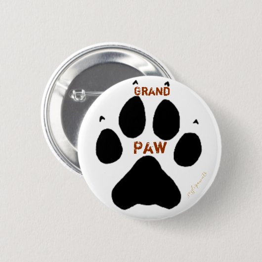 Grand Paw Ronde Button 5,7 Cm (Voorkant /achterkant)