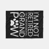 Grand Paw Shirt Retired Professional Grandpaw Funn Fleece Deken (Voorkant (Horizontaal))