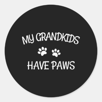 Grand Paws hebben grappige hond kat oma Ronde Sticker