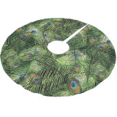 Grand Peacock Plumage Pattern Kerstboom Rok (Gekanteld)