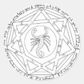 Grand Pentacle Ronde Sticker (Voorkant)