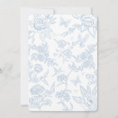 Grand Periwinkle Baroque Filigree Baby shower Kaart (Achterkant)