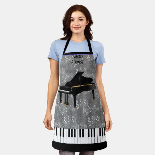 GRAND PIANO All-Over Print Apron Schort (Gedragen)