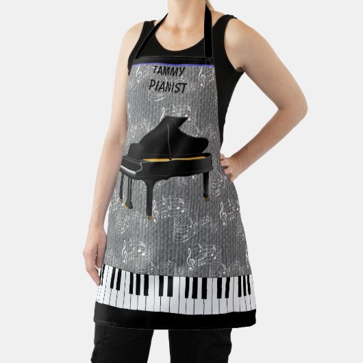 GRAND PIANO All-Over Print Apron Schort (Insitu)