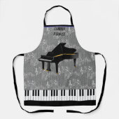 GRAND PIANO All-Over Print Apron Schort (Voorkant)