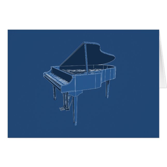 Grand Piano: Blauwdruk verven: (Voorkant Horizontaal)