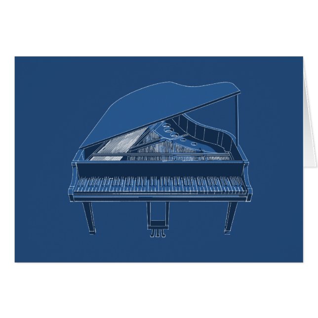 Grand Piano: Blauwdruk verven: (Voorkant Horizontaal)