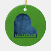 Grand Piano Blues Keramisch Ornament (Voorkant)
