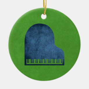 Grand Piano Blues Keramisch Ornament