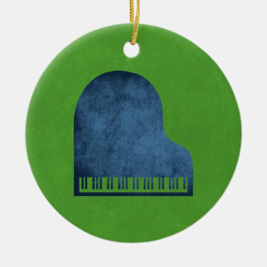 Grand Piano Blues Keramisch Ornament (Voorkant)