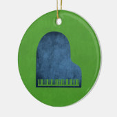 Grand Piano Blues Keramisch Ornament (Links)