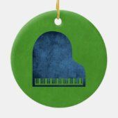 Grand Piano Blues Keramisch Ornament (Achterkant)
