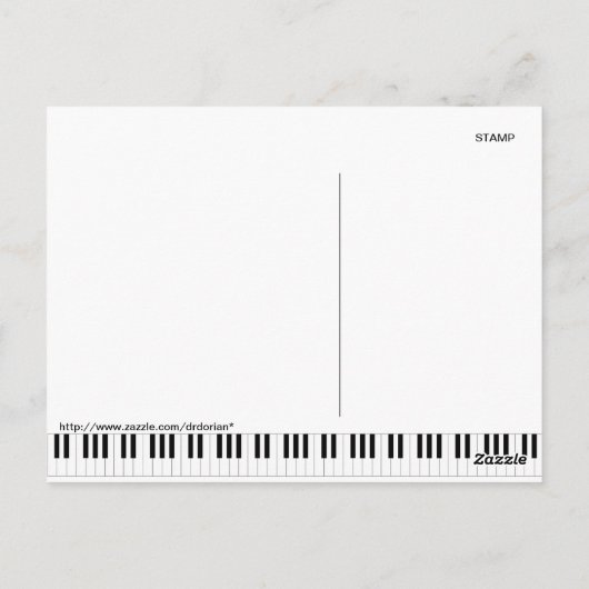 Grand Piano Briefkaart (Achterkant)