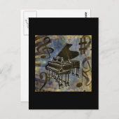 Grand Piano Collage Briefkaart (Voorkant / Achterkant)