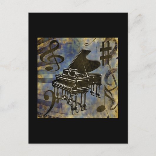 Grand Piano Collage Briefkaart (Voorkant)
