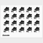 Grand Piano Drawing Vierkante Sticker (Vel)