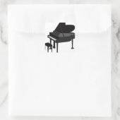 Grand Piano Drawing Vierkante Sticker (Tas)