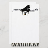 Grand Piano en Keyboard Briefpapier (Voorkant / Achterkant)
