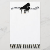 Grand Piano en Keyboard Briefpapier (Voorkant)