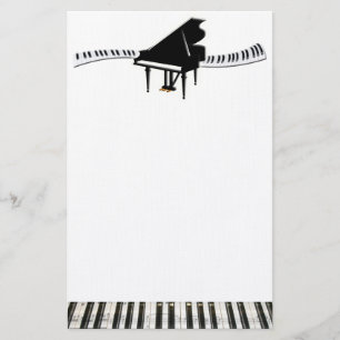 Grand Piano en Keyboard Briefpapier