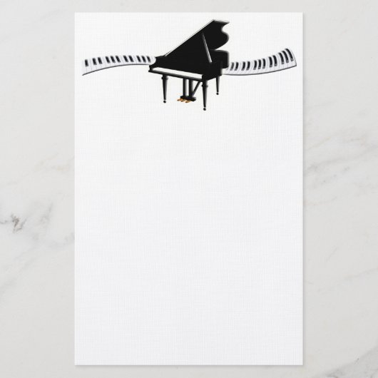 Grand Piano en Keyboard Briefpapier (Voorkant)