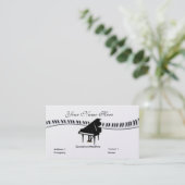 Grand Piano en Keyboard Visitekaartje (Staand voorkant)