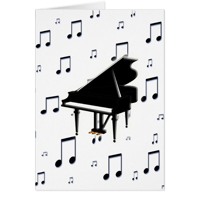 Grand Piano en Muzieknoten (Voorkant)