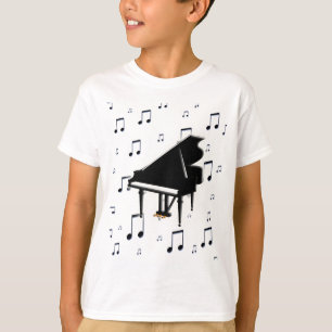 Grand Piano en Muzieknoten T-shirt